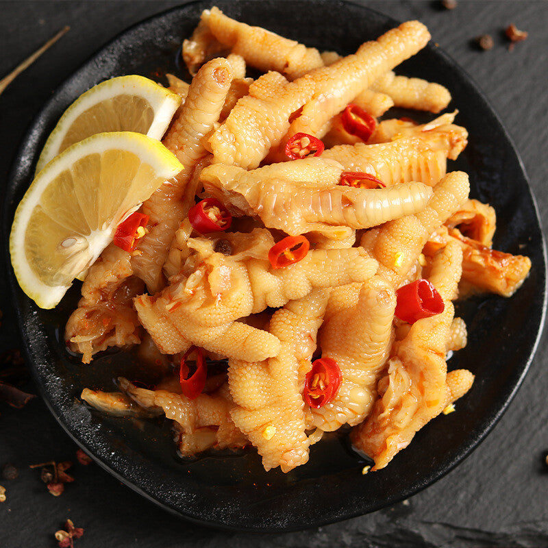 无骨鸡爪罐装350g Boneless Chicken Feet Canned Sour Spicy Leisure Snacks 酸辣柠檬果味凤爪休闲小吃零食