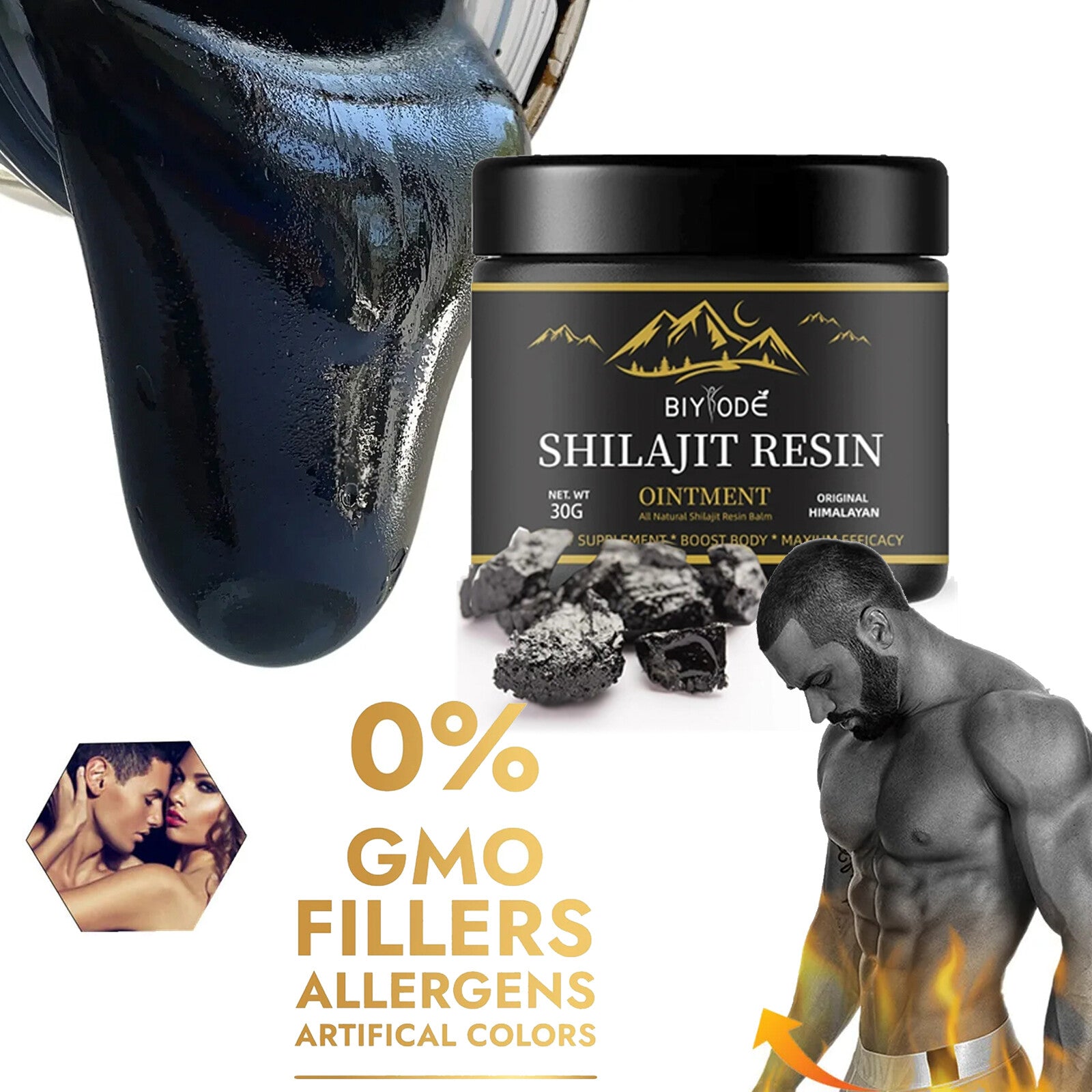 Himalayan Pure 100% Shilajit, Soft Resin, Organic, Extremely Potent, Fulvic Acid