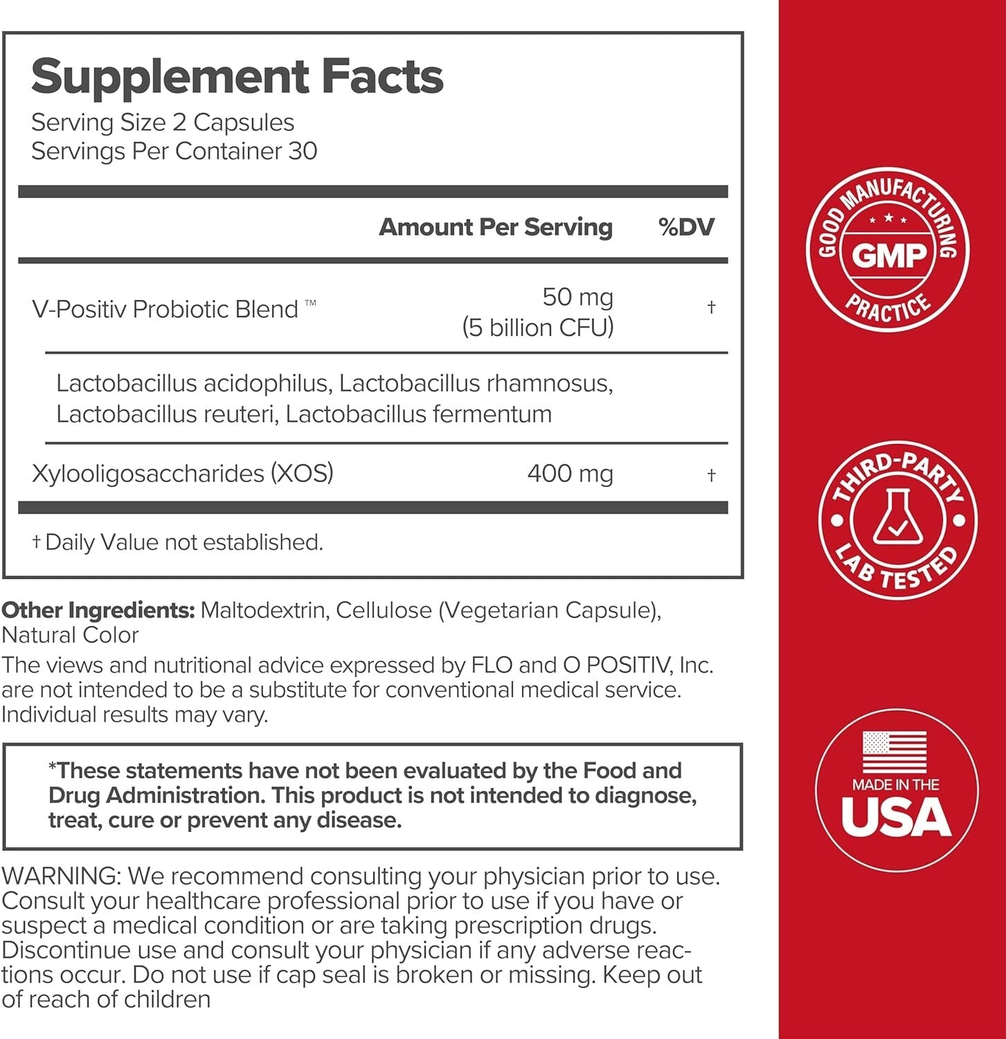 Vaginal Probiotics Women pH Balance with Prebiotics & Lactobacillus