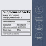 Akkermansia Muciniphila Probiotic - 30 Caps - Gut Health Support, New Formula