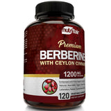 Premium Berberine HCL 1200mg with Organic Ceylon Cinnamon - 120 Capsules