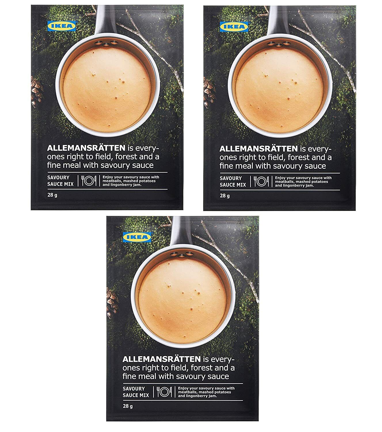 3 X allemansratten frosting Sauce Gravy mix for Swedish meatballs Free shipping