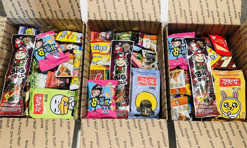 100 Stück Asiatische Snack Box – Vielfältige Proben zum Testen