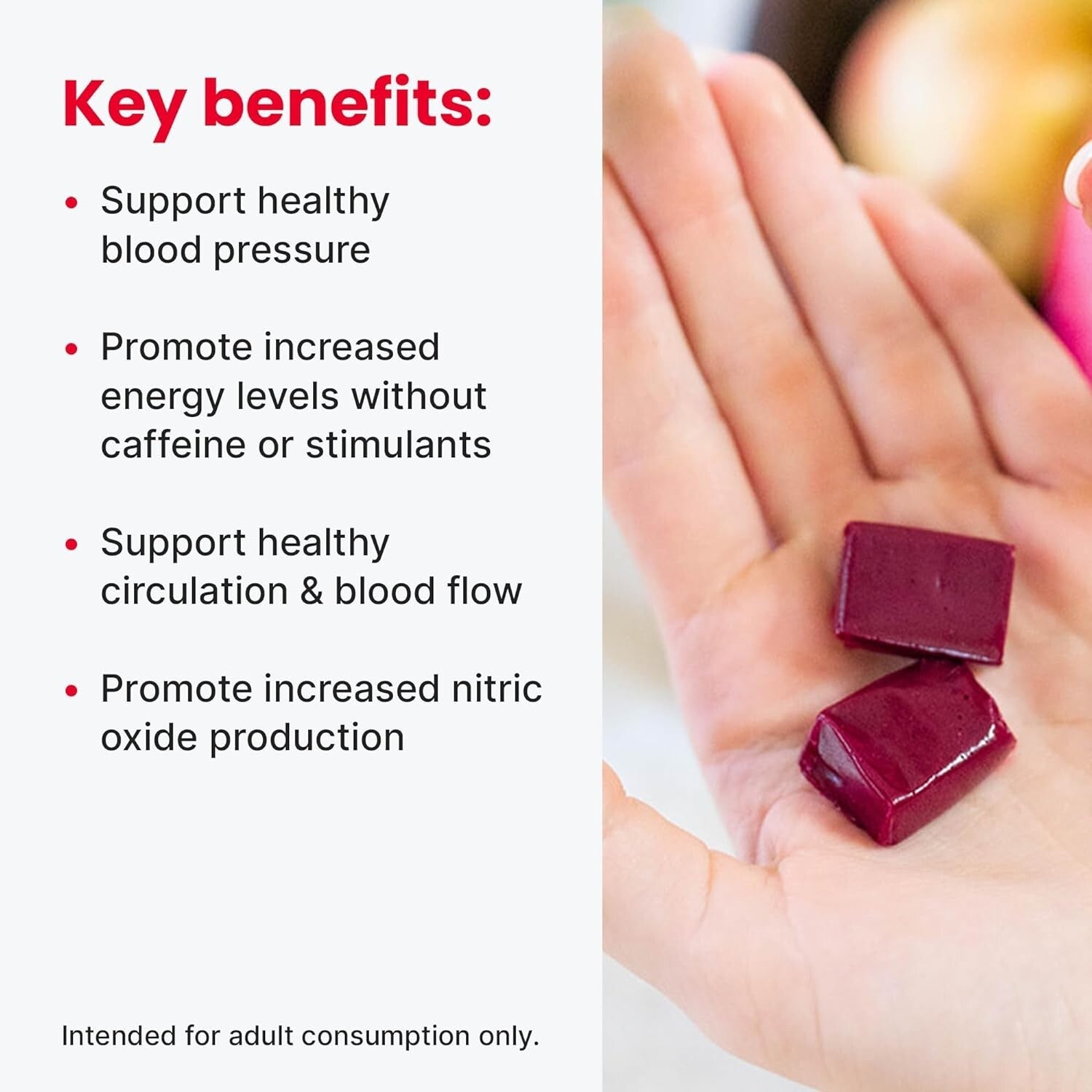 SuperBeets Heart Chews - Nitric Oxide Production and Blood Pressure