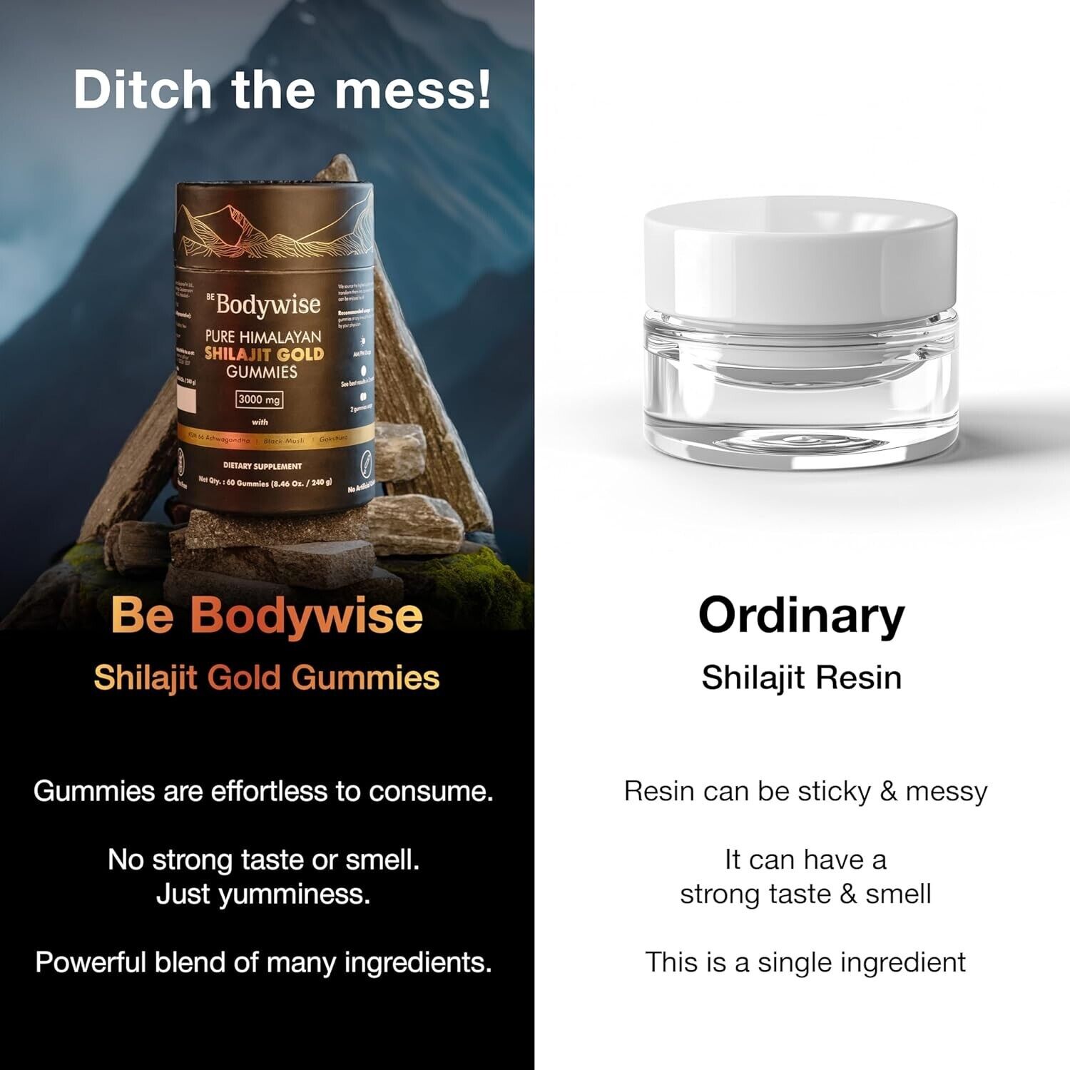 Reine Himalaya Shilajit Gummies Gold Laborgeprüft  Ohne Zuckerzusatz Ashwagandha