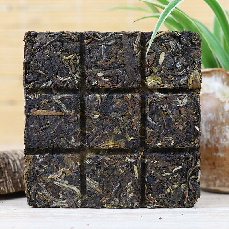 100g Xiaguan Puer Tea, Gold Silk Pu-erh Tea Brick