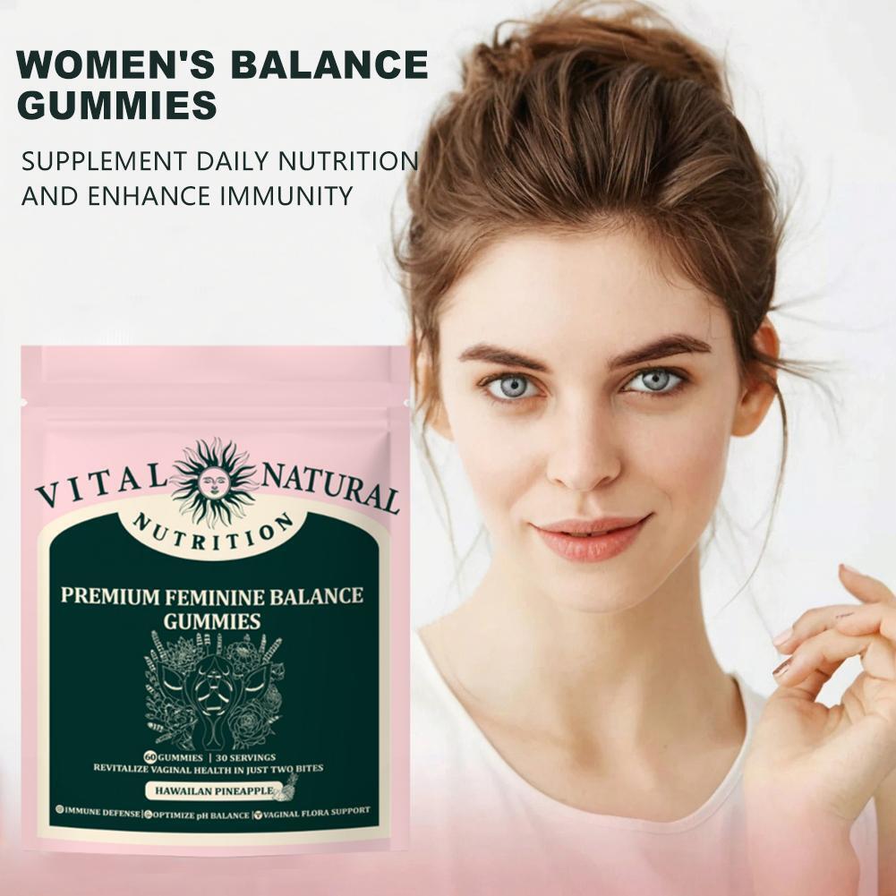 60Pcs Vital Source Feminine Balance Gummies,Support Women's Health&Wellness-Best