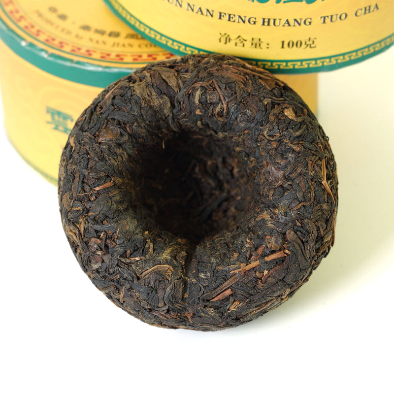 100g Year Yunnan Puer Pu'er Puerh Tea Aged Phoenix Tuocha Cake Boxed Raw