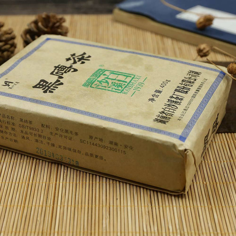 Bai Sha Xi Dark Tea Black Brick 400g Ancient Tree Health Anhua Dark Tea