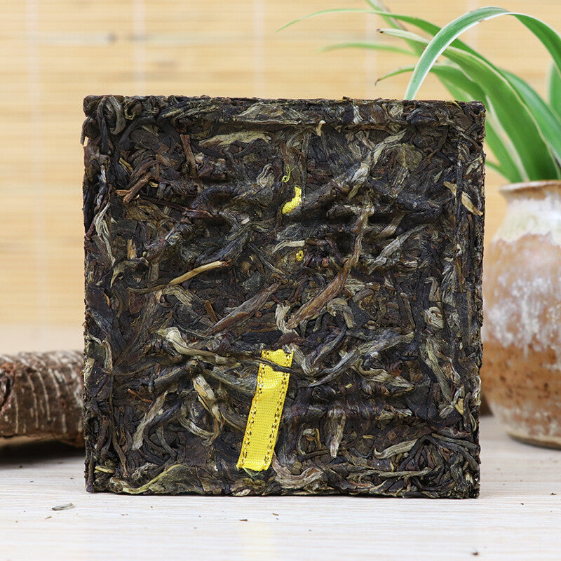 100g Xiaguan Puer Tea, Gold Silk Pu-erh Tea Brick