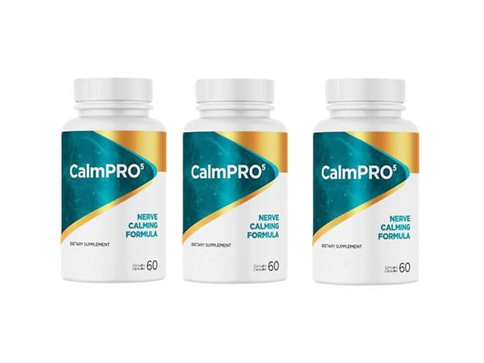 3X CalmPro 5 Nerve Calming Formula, 60 Capsules, CalmPro Neo Nature Formula