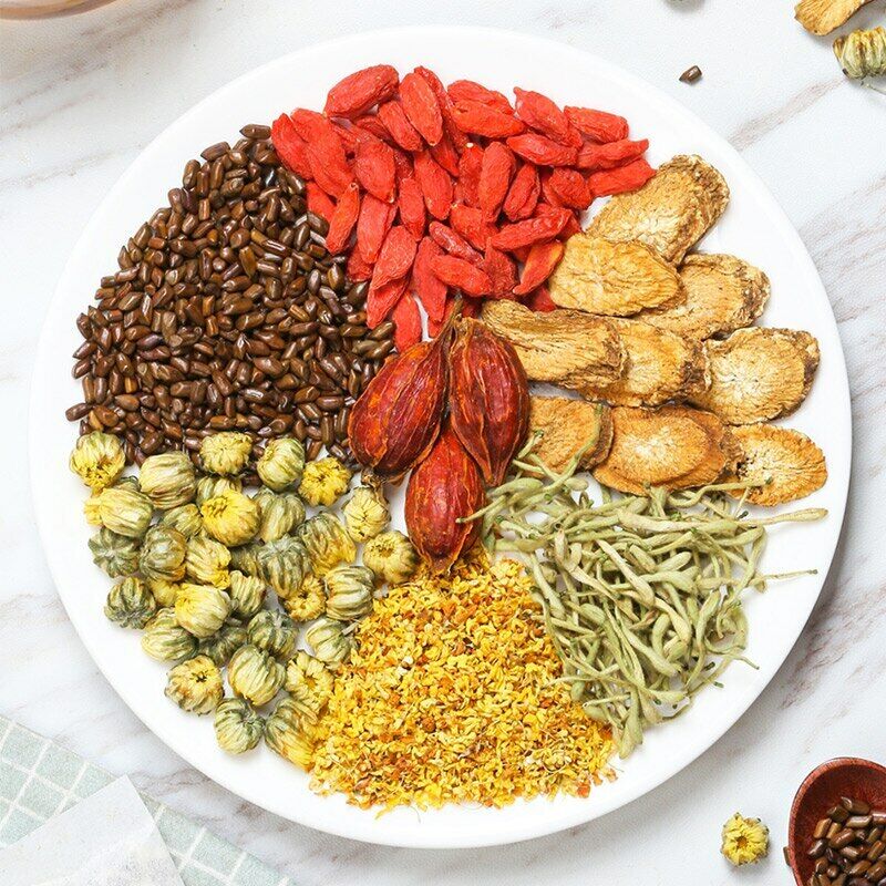 Chinese Liver Teabags for Detox Cleanse Herbal Teabag Includes Goji Berry