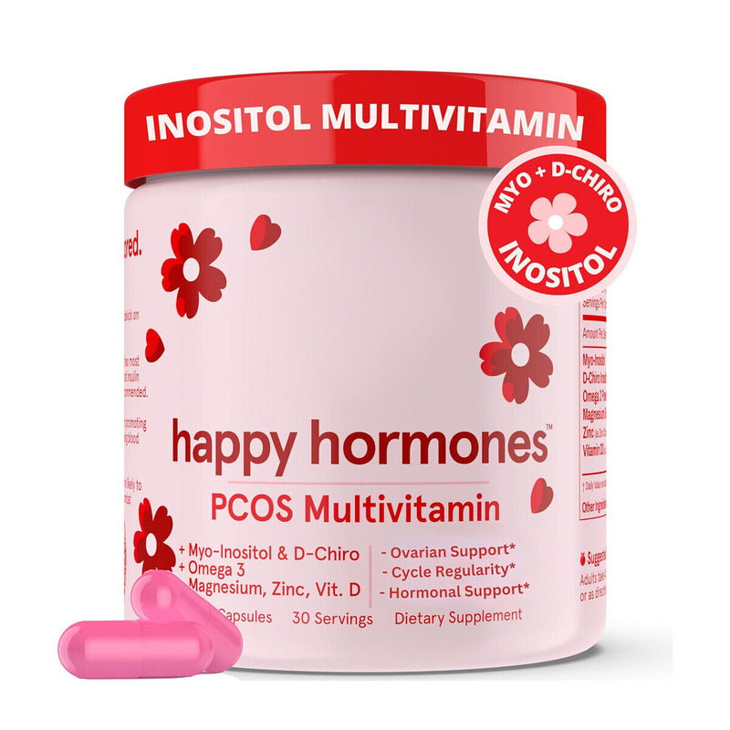 Happy Hormones PCOS Multivitamin Hormone Balance for Women Health 120Caps