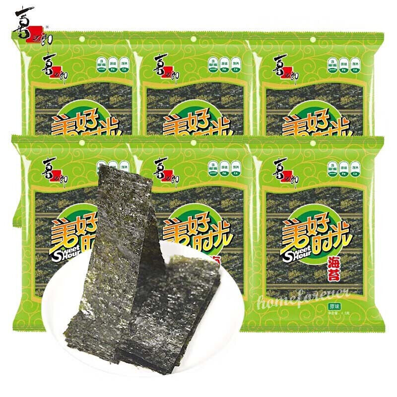 美好时光原味海苔 Meihao Shiguang Original Flavor Seaweed Snacks 6 Bags