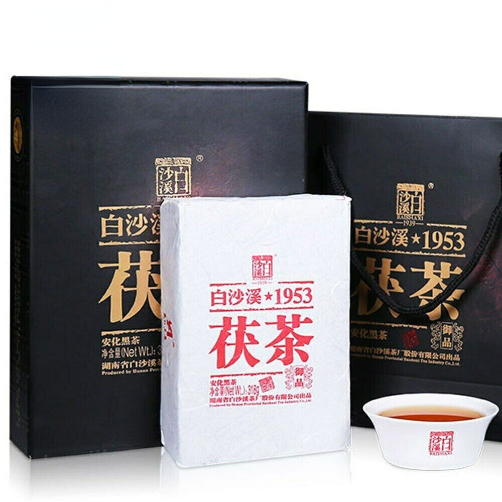 Anhua Baishaxi Yupin Fucha Tea Top-grade Classic 1953 Dark Tea Brick Tea 318g
