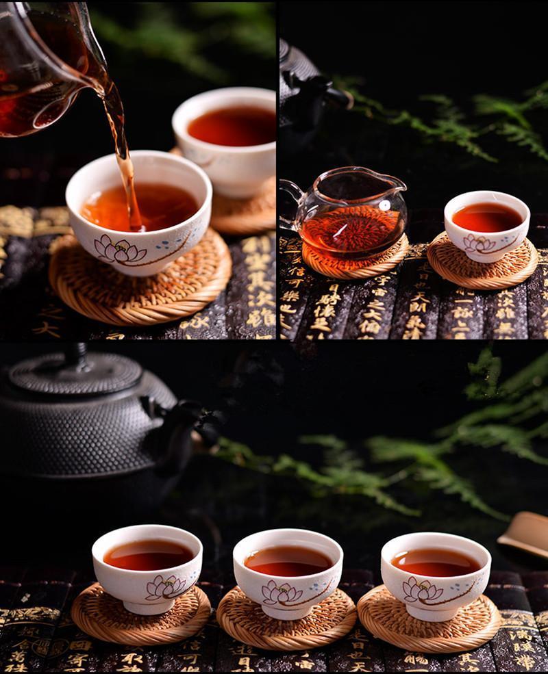 357g Yunnan Pu-erh Tea Pu'er Ripe Tea Menghai Spring Cooked Black Seven Cake Tea