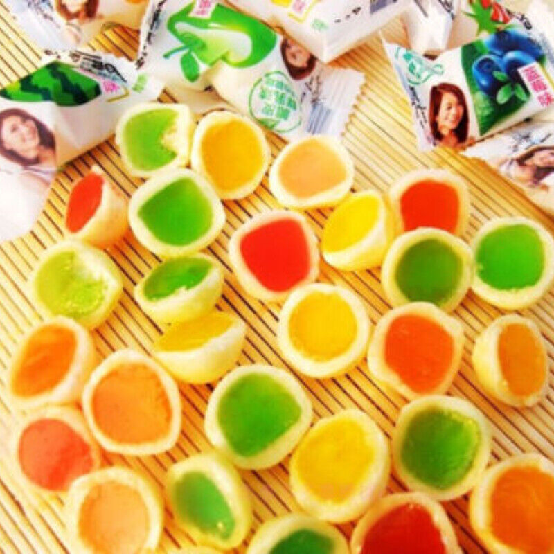 Chinese FoodMulti Tastes Stuffed Soft Candy Crispy Fresh Milk Balls Candy,