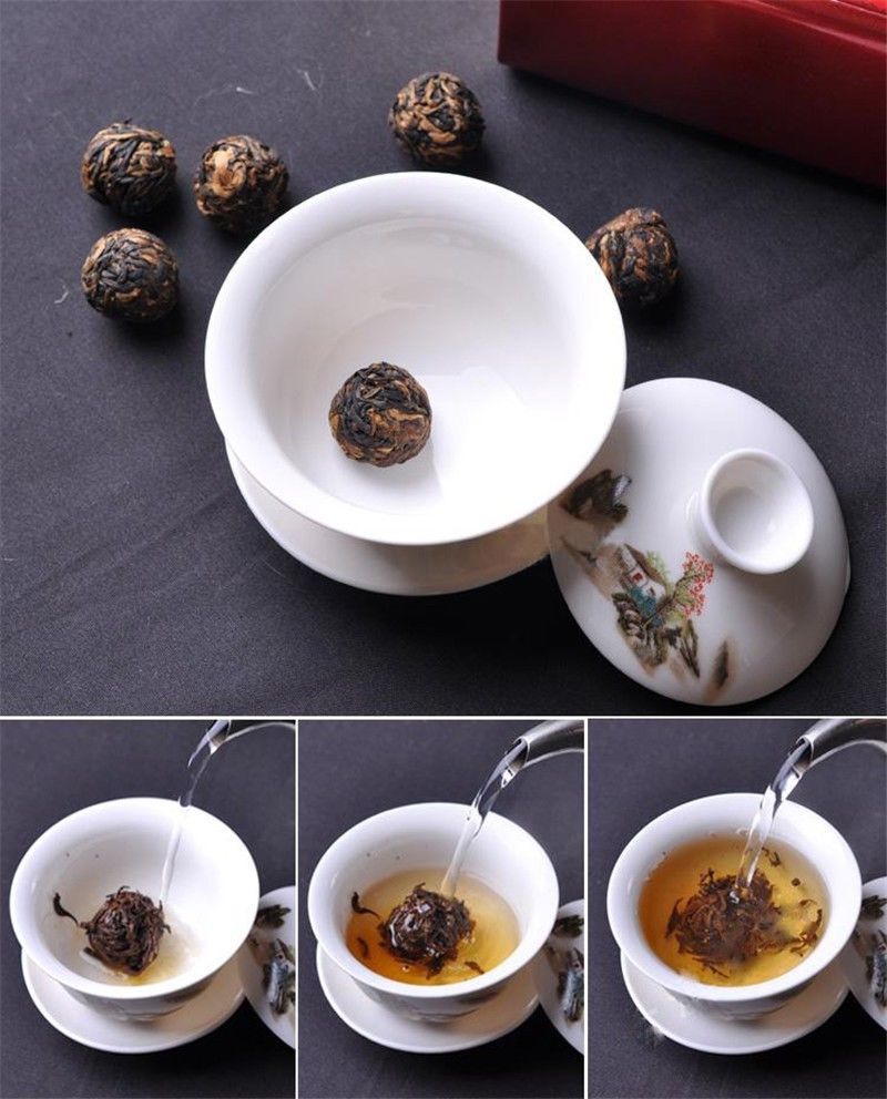 100g Dianhong Black Tea Small Golden Ball Protect Stomach Diuretic Red Handmade