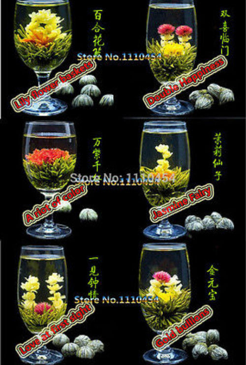 16 Kinds of Blooming Flower Tea Herbal Tea Great Fragrant Green Tea Handmade
