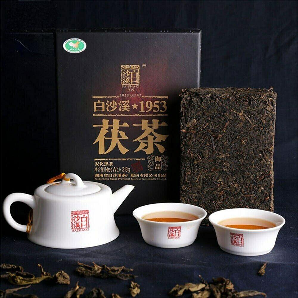 Anhua Baishaxi Yupin Fucha Tea Top-grade Classic 1953 Dark Tea Brick Tea 318g