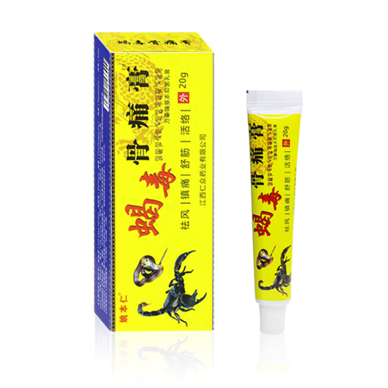 Scorpion Venom Analgesic Cream Rheumatism Arthritis Ointment Muscle Sprain Knee Waist Pain Back Shoulder Orthopaedic special 20g