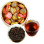 High Quality Puerh Tea Ripe Puer Small Golden Cake Premium Bamboo Basket 500g