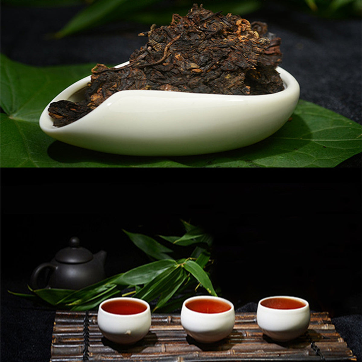 357g Great Original Pu-erh Tea Cooked Tea Cake Ripe Tea Shu Pu'er Tea HelloYoung