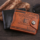 Retro Men's Wallet 3D Dollar Print Credit ID Card Holder Wallet Male Coin Purse Multi Pocket Portfel New Carteira Portomonee