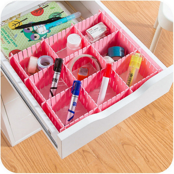 Storage Drawer Organizer 4 Pcs/Set Plastic Home Closet Underwear Bra Jewelry Sundries Adjustable Drawer Board Storage Box