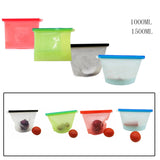 Reusable Silicone Vacuum Seal Food Fresh Bag Fruit Meat Milk Storage Containers Refrigerator Bag Kitchen Organizer