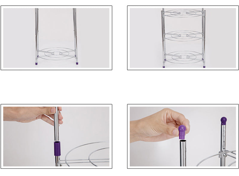 5-Layers Kitchen/Bathroom Shelf Portable Space Saving Basin Pot Combinatorial Storage Racks Durable Sundry Organizer Holders