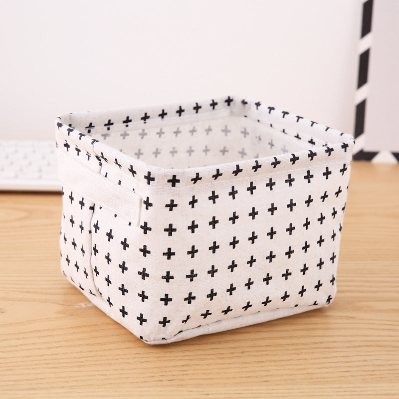 DIY Desktop Storage Basket Sundries Underwear Toy Storage Box Cosmetic Book Organizer Stationery Container Laundry Basket