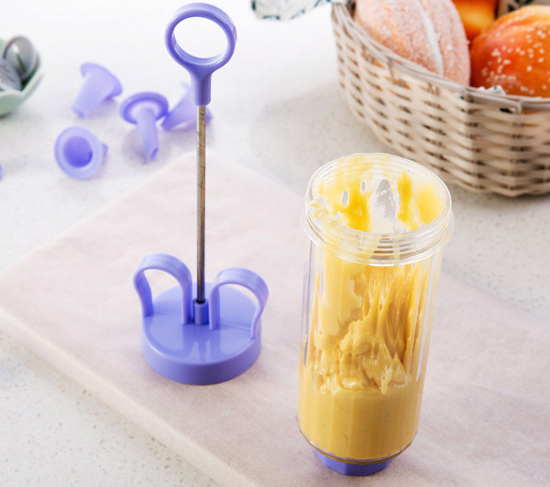 1 Pcs Plastic 8 Cake Nozzles Icing Syringe Mold Cake Decorating Piping Cream Syringe Tips Set Tool Cake Decoration Baking Set