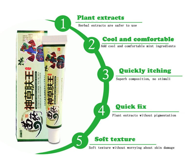 100% Natural Herbal Creams Body Psoriasis Cream Perfect For Dermatitis and Eczema Pruritus Psoriasis Skin Problem Plaster