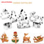 DIY 3D Stainless Steel CHRISTMAS Scenario Cookie Cutter Set,Baking mould,include Snowman, Christmas Tree, Deer And Sled