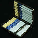 20pcs Vintage Metal Cigarette Box Men's Cigarette Case With Gift Box Packs Of Tobacco Cigarettes Holder Sigara Tabakasi Cadeau