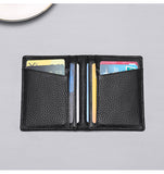 Super Slim Wallet Genuine Leather Mini Credit Card Holder Wallet Male Purse Business Card Holders RFID Wallet Men tarjetero
