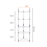 5-Layers Kitchen/Bathroom Shelf Portable Space Saving Basin Pot Combinatorial Storage Racks Durable Sundry Organizer Holders