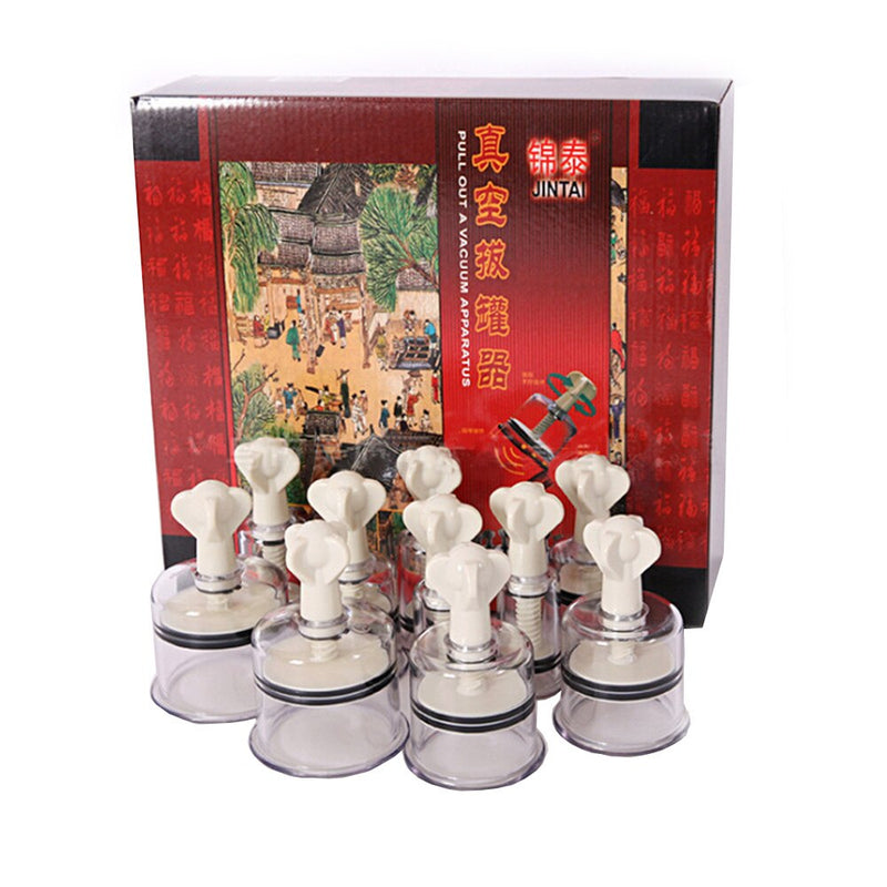 10pc/box Rotating Handle Vacuum Body Massage Suction cans  Enhancer Anti Cellulite Chinese Acupuncture Vacuum Cupping Cups