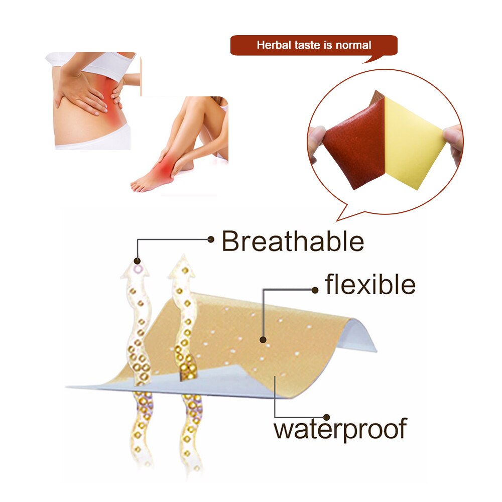 32Pcs/4bags Medicated Plaster Shaolin Medicine Knee Pain Relief Adhesive Patch Joint Back Medicated Plaster Pain Relieving