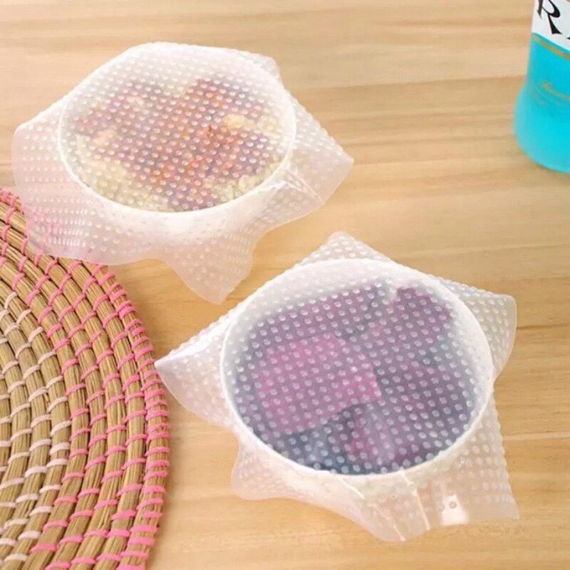 1 piece food grade Keeping Food Fresh Wrap Reusable high stretch Silicone Food Wraps Seal Vacuum Cover Stretch Lid