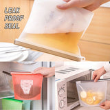 Reusable Silicone Vacuum Seal Food Fresh Bag Fruit Meat Milk Storage Containers Refrigerator Bag Kitchen Organizer