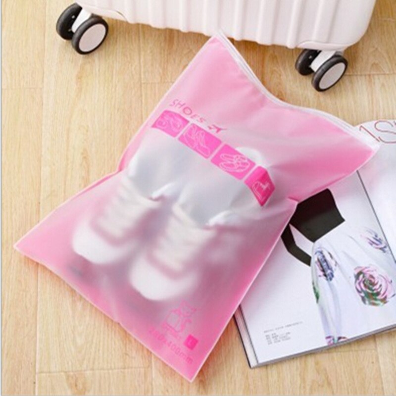 8 PCS/set Cartoon Travel Organizer Clothing Storage Bag Zip Lock Plastic Bags Waterproof Garment Shoe Sock Luggage Bag Y119