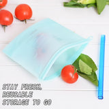 Reusable Silicone Vacuum Seal Food Fresh Bag Fruit Meat Milk Storage Containers Refrigerator Bag Kitchen Organizer