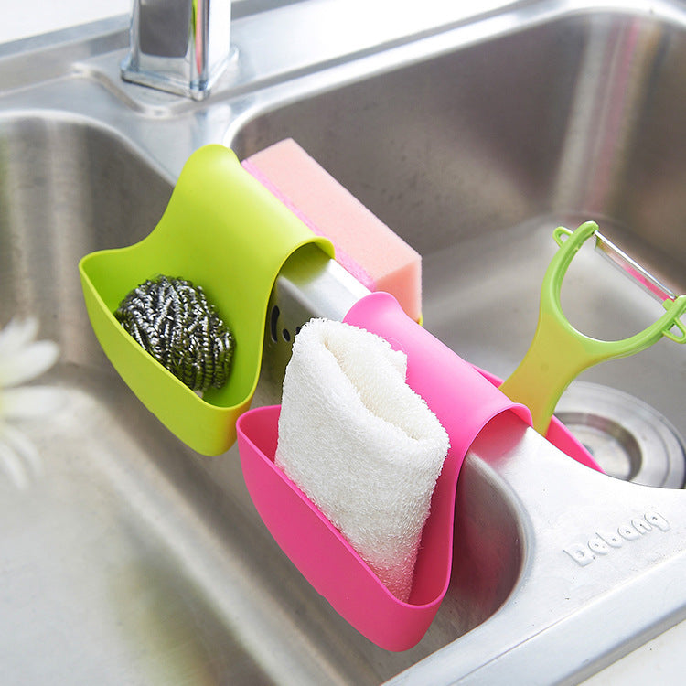 High-quality Double Sink Caddy Saddle Style Kitchen Organizer Storage Sponge Holder Rack Tool m21