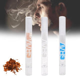 1pc 10cm Clear Glass Classical Pipes Tobacco Smoking Pipe Rolling Paper Herb Cigarette Steamroller Random Color Cigarette Pipe