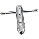 1 pc Adjustable 3-8mm T-Handle Ratchet Tap Wrench with M3-M8 Machine Screw Thread Metric Plug Tap Machinist Tool