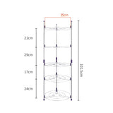 5-Layers Kitchen/Bathroom Shelf Portable Space Saving Basin Pot Combinatorial Storage Racks Durable Sundry Organizer Holders