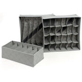 1 pc Underwear Bra Organizer Storage Box 3 sizes grey Drawer Closet Organizers Boxes For Underwear Scarf Socks Organiser