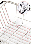 Stainless Steel Vegetables Drain Rack Adjustable Sink Fruit Storage Holder Dish Home Organizer Drying  Kitchen Functional Basket